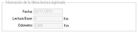 2. Información de la última lectura registrada