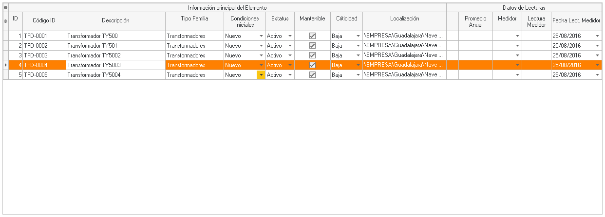 5. Registros nuevos