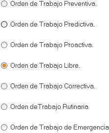 1. Selección de Tipo de OT