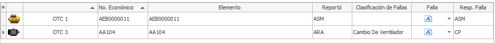 5. Lista de Elementos con Fallas Reparadas
